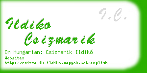 ildiko csizmarik business card